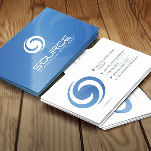 Create a new logo and business card for Source Communications