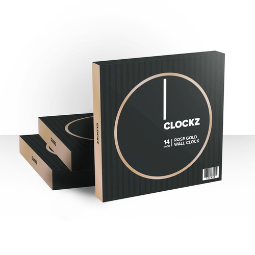 Minimalistic clock packaging design