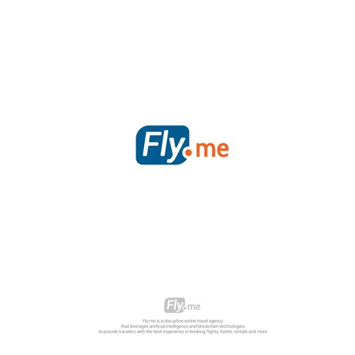 Simple clean logo for fly.me