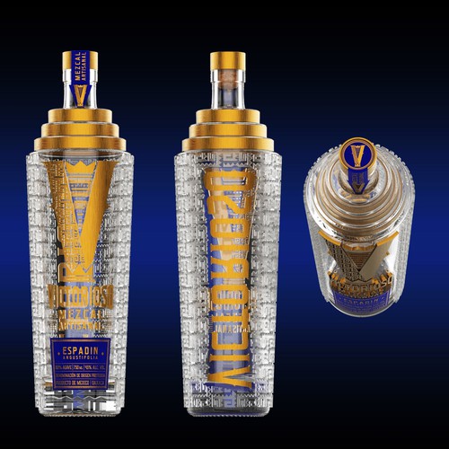 Bottle design for Premium Mezcal Bran
