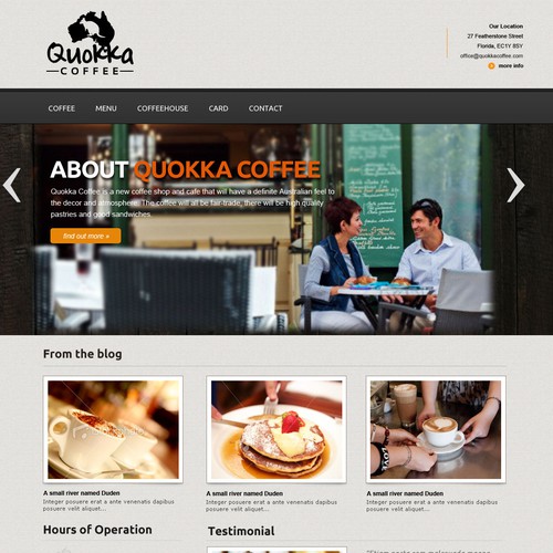 Quokka Coffee needs a new website design