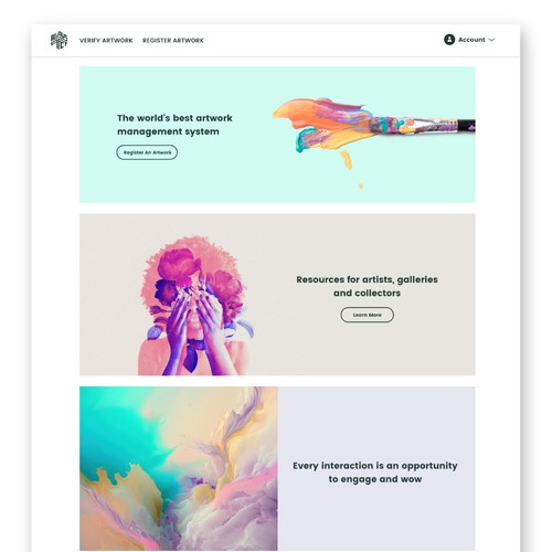 Colorful web page design 