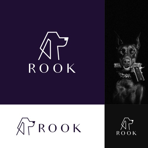ROOK Security Dog Logo Design Concept