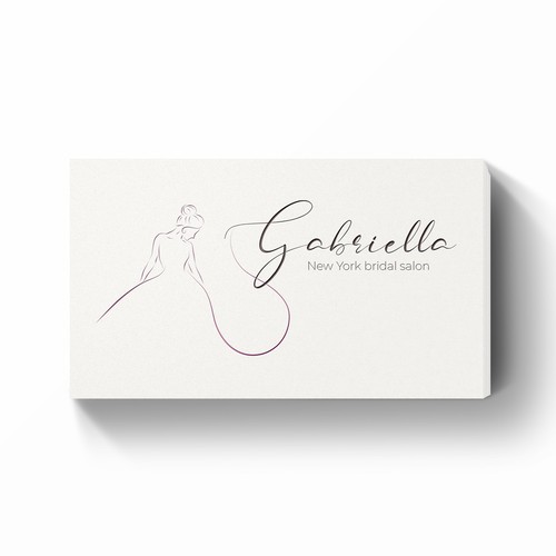Femine elegant logo for Downtown NYC wedding dress shop 