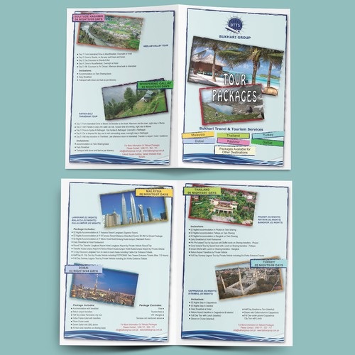 Bi-fold Brochure for Bukhari Travel & Tourism