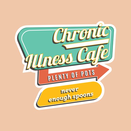 Seeking Retro / MCM Design For Chronic Illness Sticker