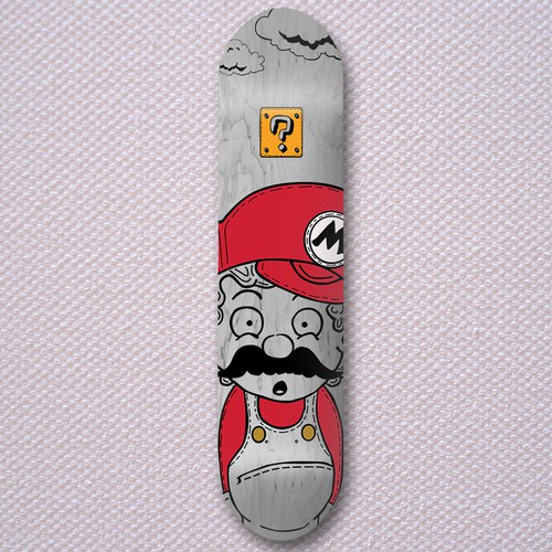 Super Mario Skateboard Design Concept