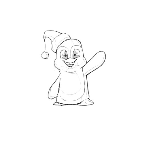 Penguin character sketch
