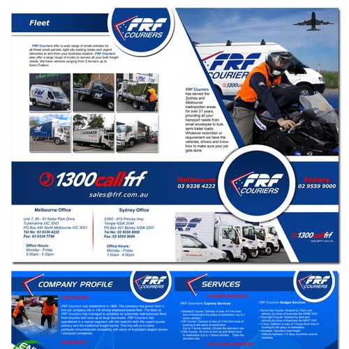 FRF Couriers needs a new print or packaging design