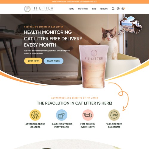 Website Design Concept For Cat Food