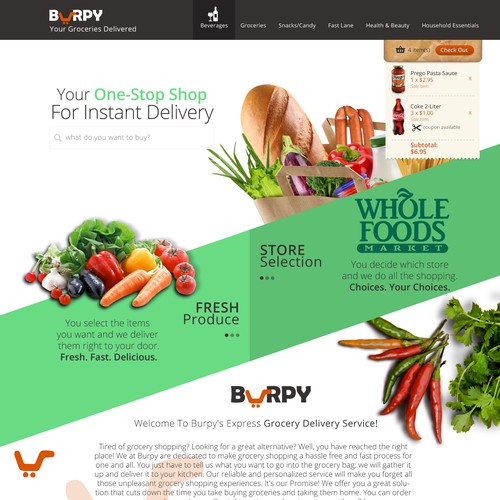 Create the next website design for Burpy Inc