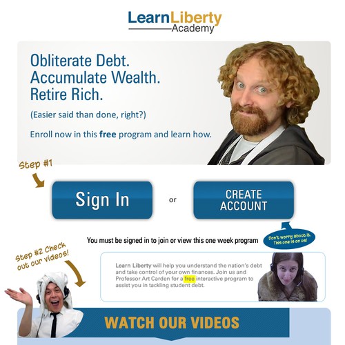 Design a Landing Page to Help Students Take Control of their Debt