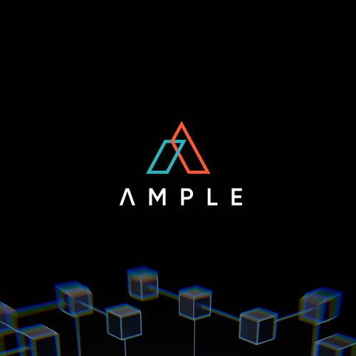 A blockchain concept logo
