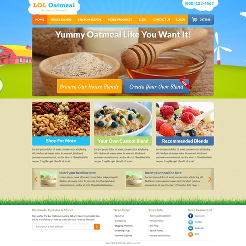 Colorful Oatmeal Website