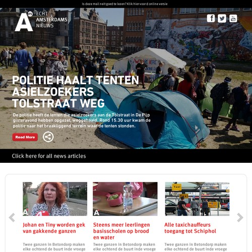 E-mail newsletter for Amsterdam local news media company AT5