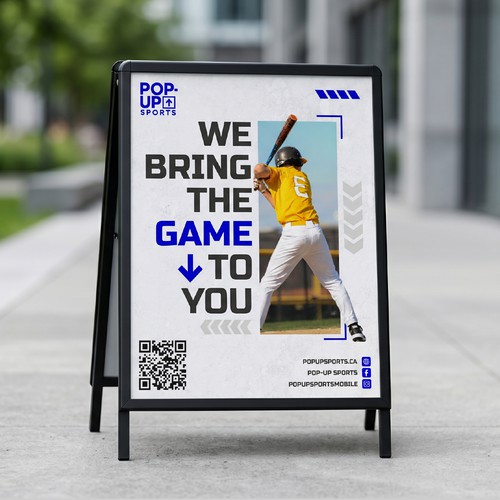 A-Frame sign design for sports.