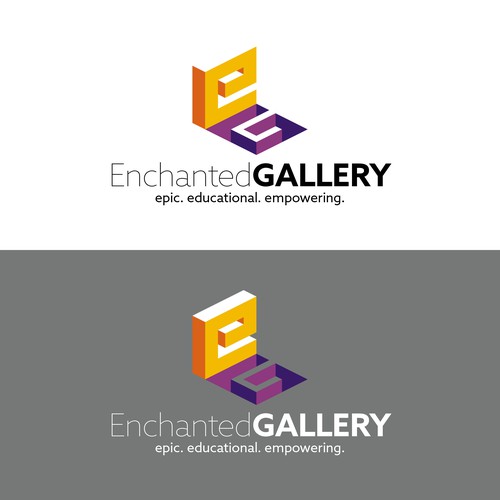 Simple logo for an augmented reality (AR) app-related education company