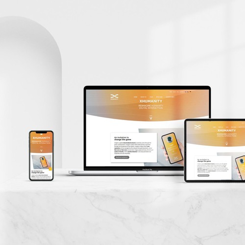 xhumanity - design, web design for a tech startup