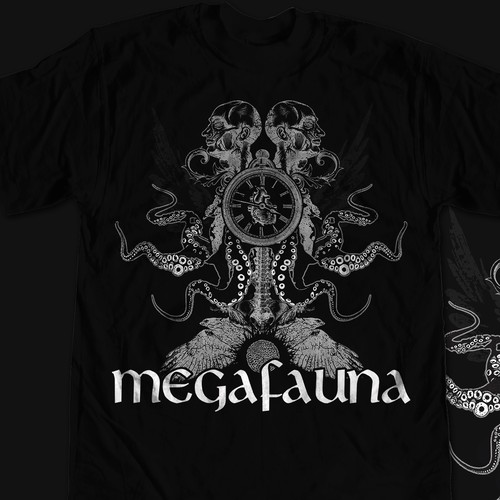 Create a T-Shirt for Austin rock band, Megafauna