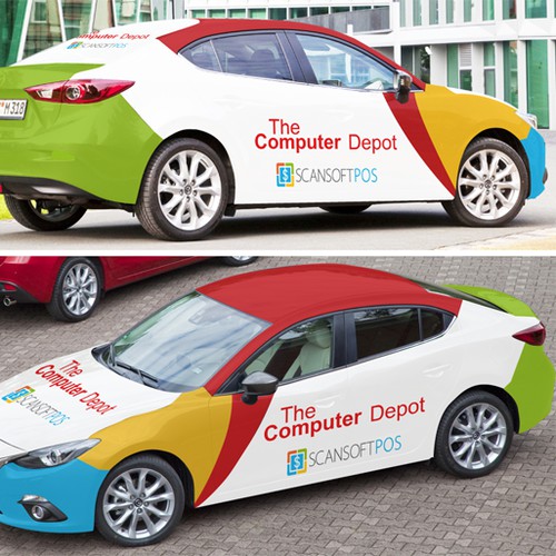 Car Wrap for Computer Repair