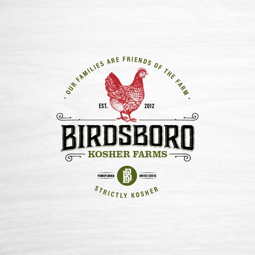 Birdsboro Kosher Farms logo design 