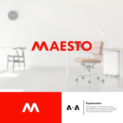 Maesto software company logo design
