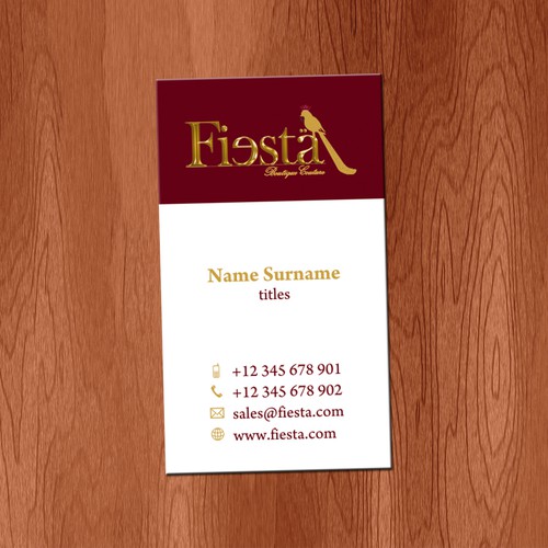 A FASHION BOUTIQUE which has multi-brands, would like to re-design its business card in unique way.