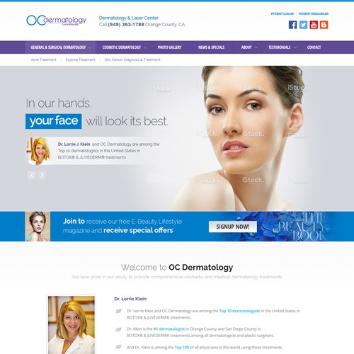 Homepage Design for Ecommerce Business - Online Beauty Retailer