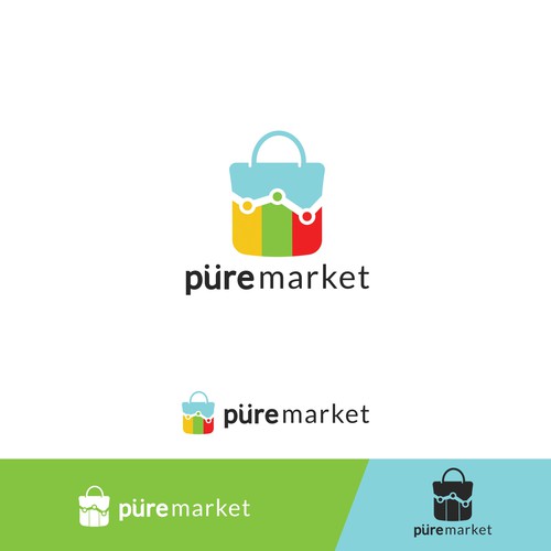 colorful concept for e-commerce logo