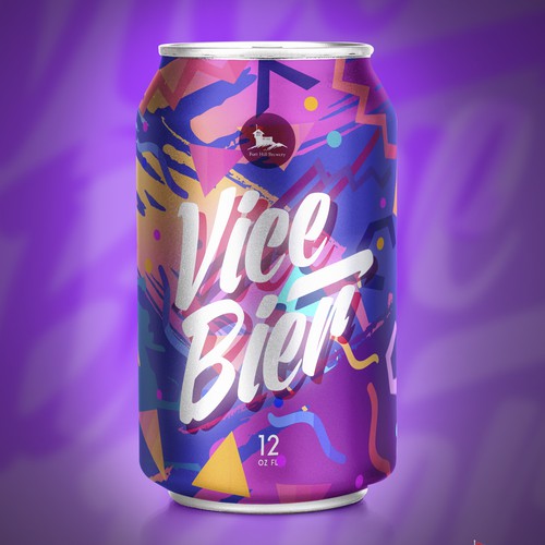 Can label design for Vice Bier