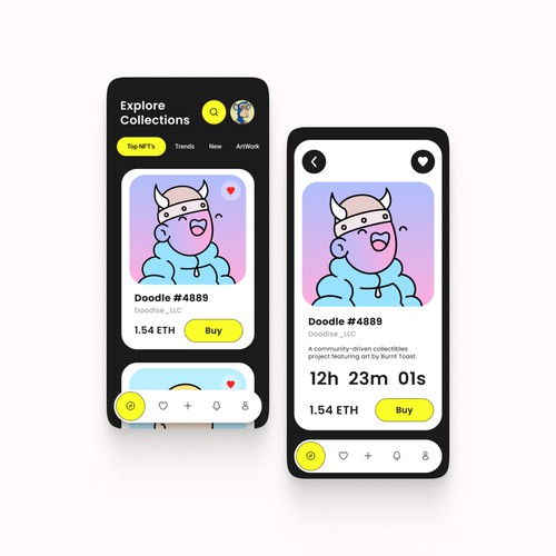 NFT Mobile App Design
