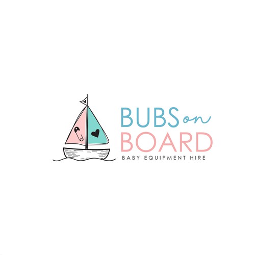 Baby equipmemt logo concept for travelling parents