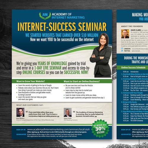 New brochure design wanted for Academy of Internet Marketing
