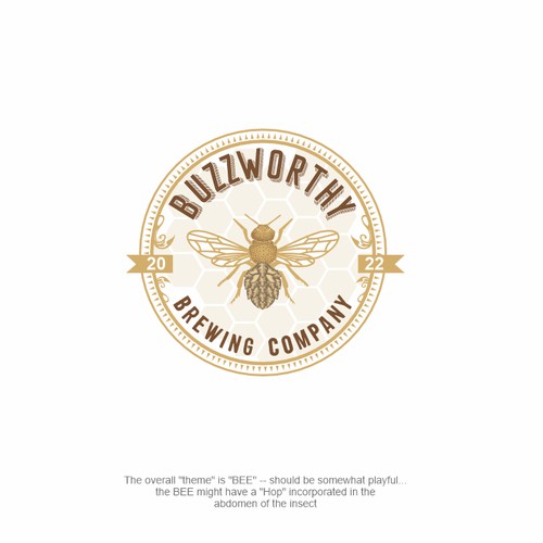 "BuzzWorthy Brewing Company" logo design