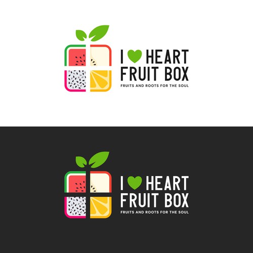 i Heart Fruit Box logo contest entry