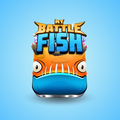 My Battle Fish Logo for Mobile Game