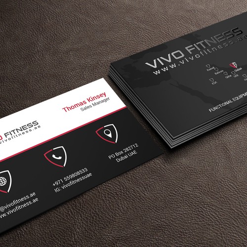 Business Card Design for Fitness supplier