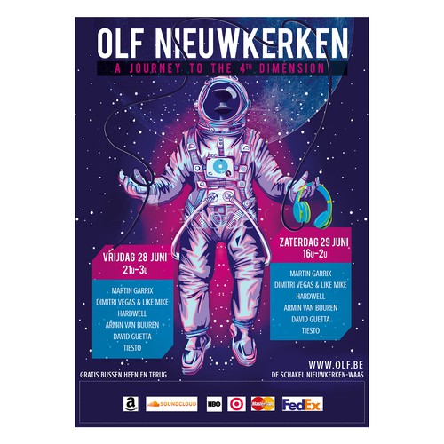 OLF Nieuwkerken music festival poster