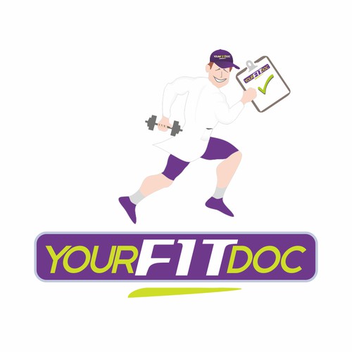 Create a capturing logo for a national personal training company that goes to the client