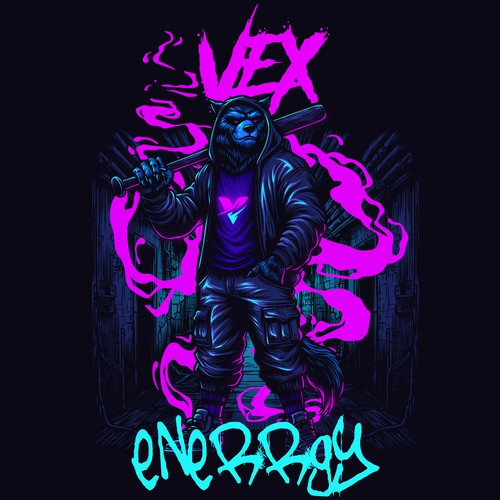 Character design for energy drink