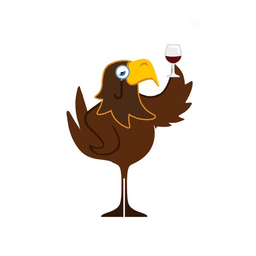 'Wine Hawks' Mascot Character design