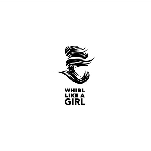 WHIRL LIKE A GIRL - Girl Power Brand - Tornado of Hair to Symbolize GIRL POWER - NO AI