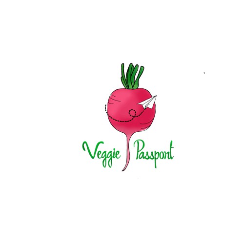 Logo for a vegan travel blog