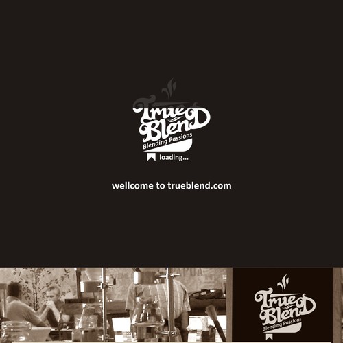 Simple logo for True Blend Coffee