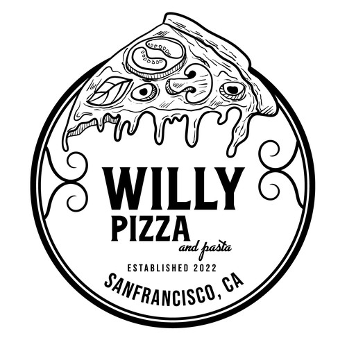 Pizza Label or Logo design