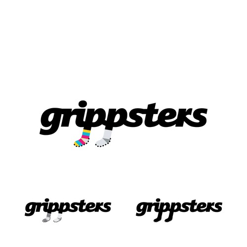 Logo concept for grippy socks "grippsters"