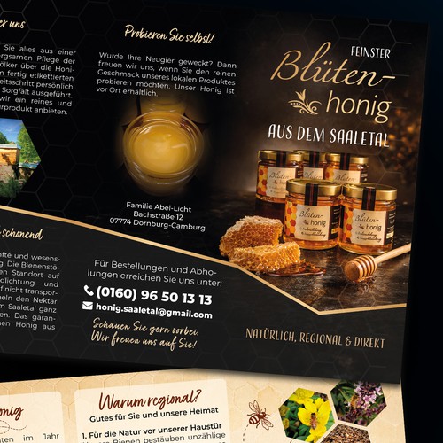 Artisanal Blossom Honey — Trifold Brochure