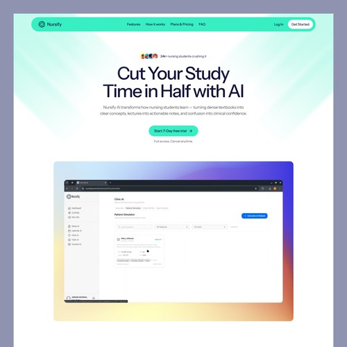 Nursify Landing Page