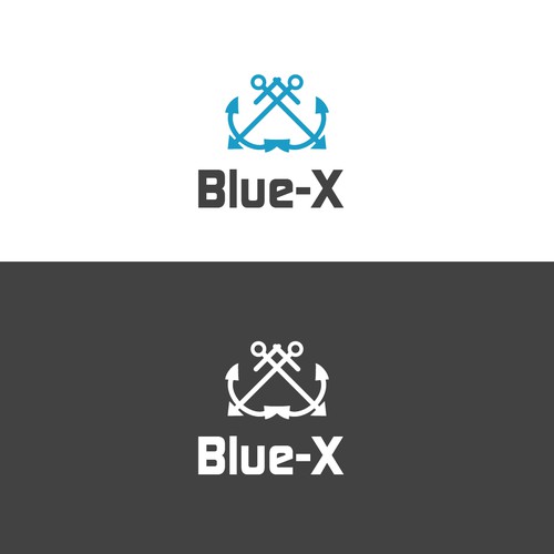 Blue-X Logo Concept