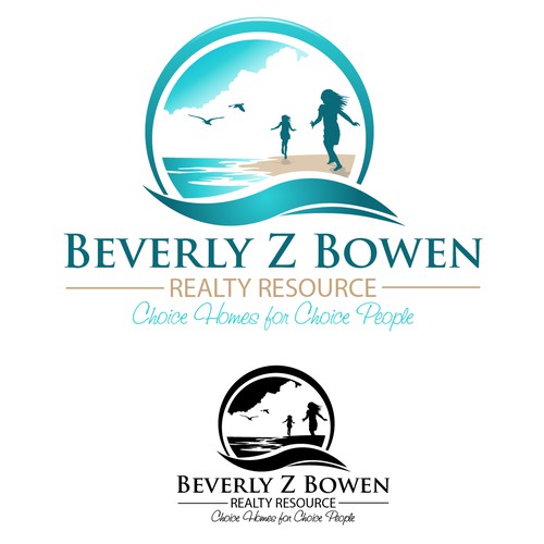 Azure water. white sand beach. Design New logo for Beverly Z Bowen Realty Resource